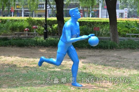 打篮球运动人物不锈钢雕塑