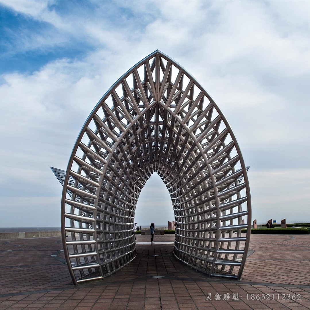 镂空廊架不锈钢景观雕塑