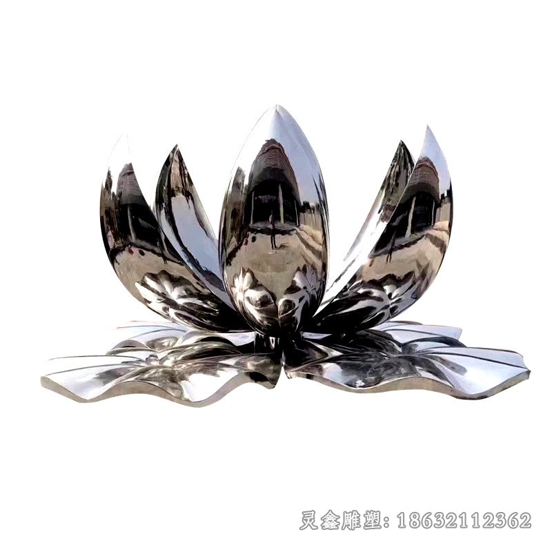 不锈钢镜面莲花广场雕塑