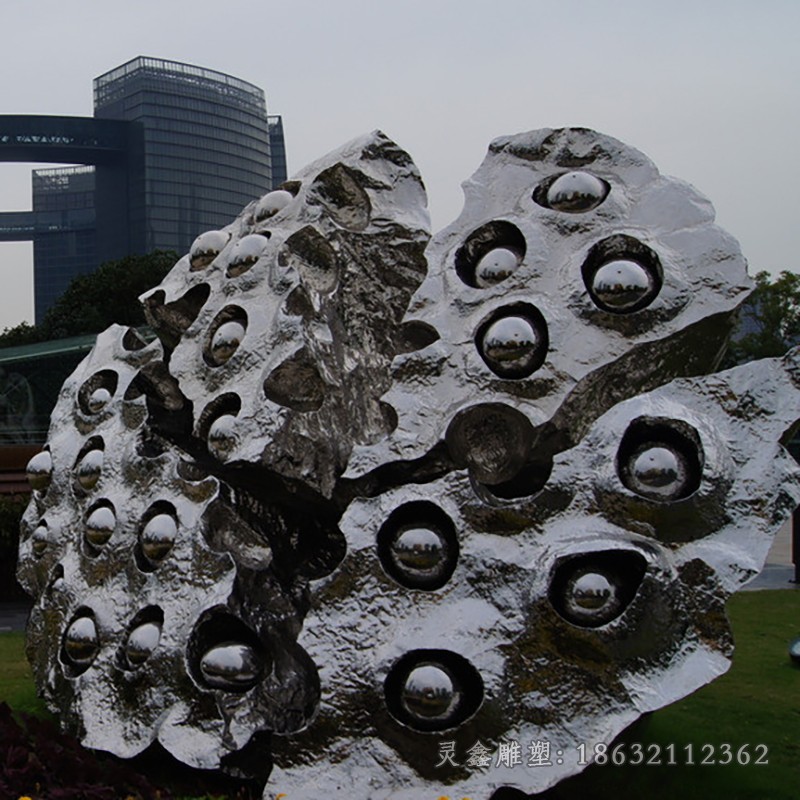 不锈钢莲蓬校园景观雕塑