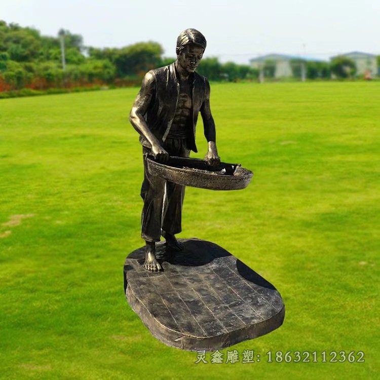 茶文化广场景观铜雕