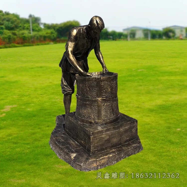 茶文化校园景观铜雕