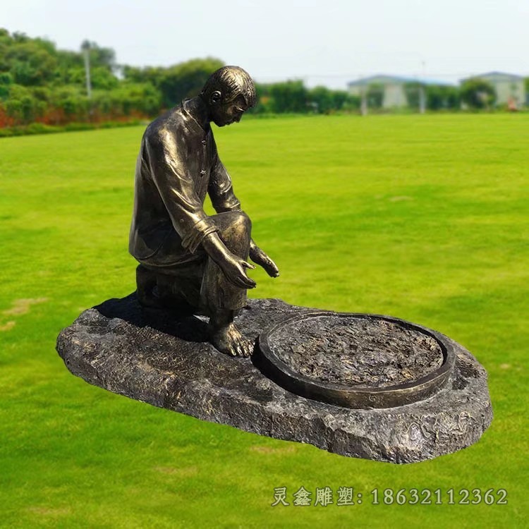茶文化公园景观铜雕