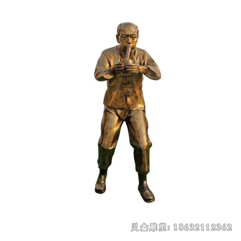 吹唢呐人物景观铜雕