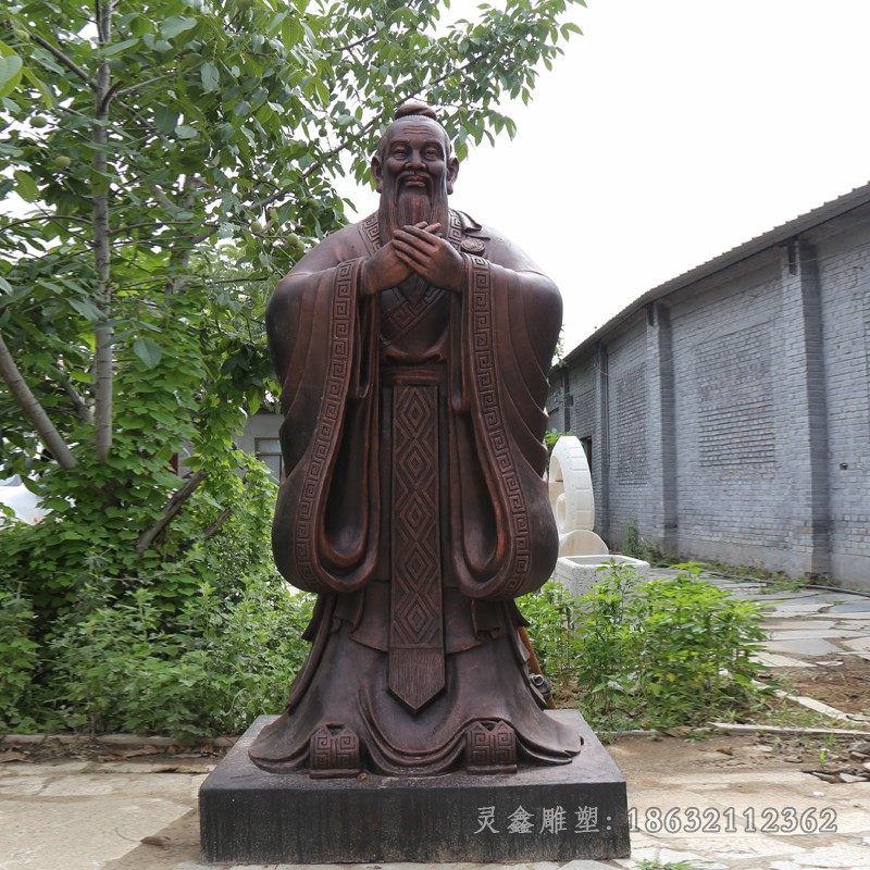 教育家孔子广场人物铜雕