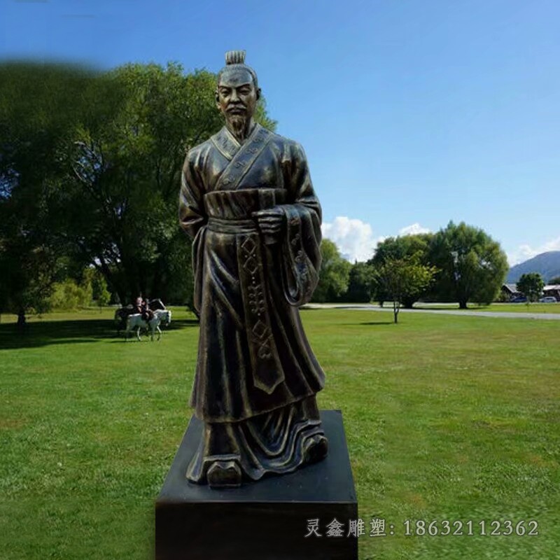 政治家范蠡人物景观铜雕