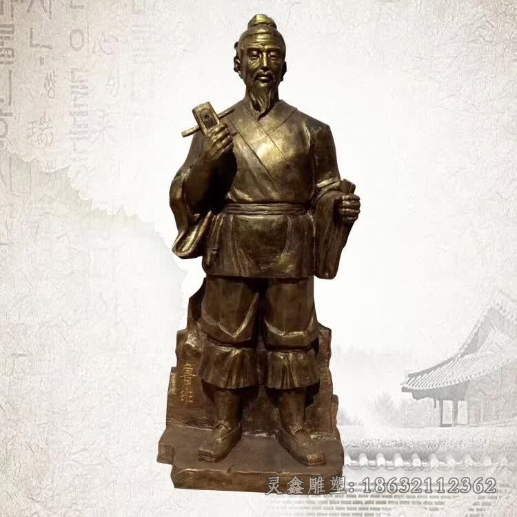 古代鲁班商场人物铜雕