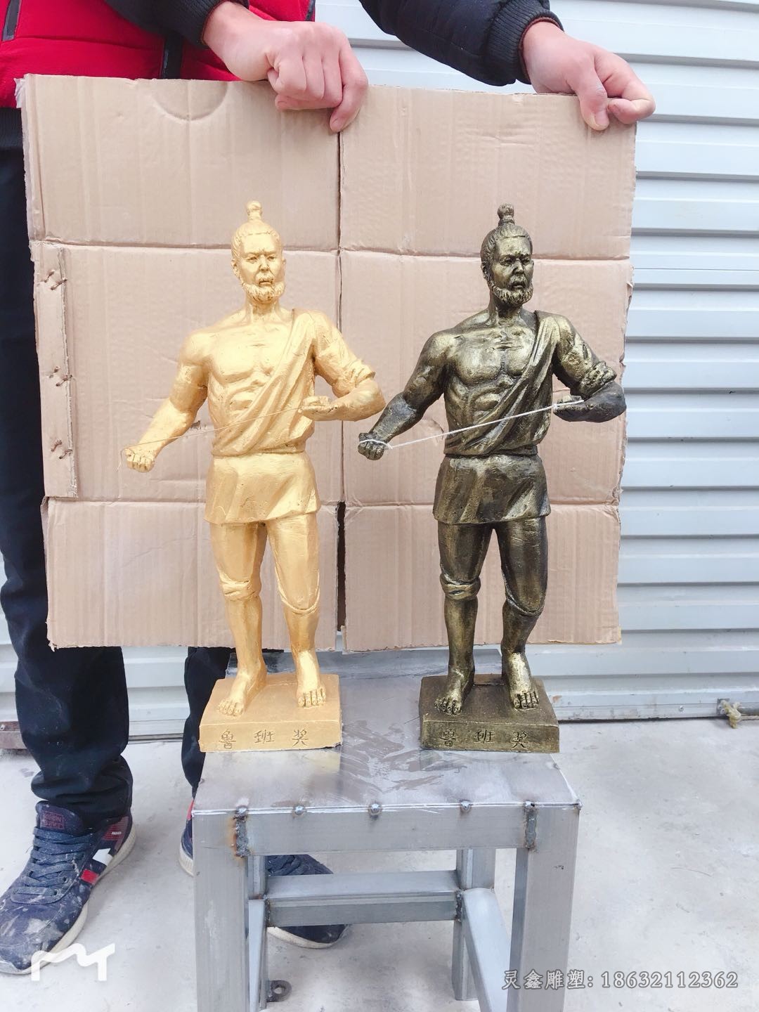 古代鲁班人物景观铜雕