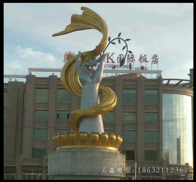 不锈钢动物龙校园雕塑