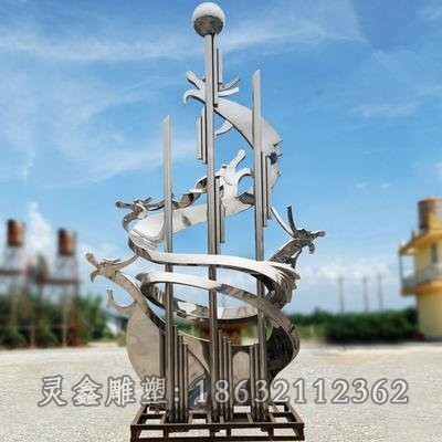 不锈钢动物龙景区雕塑