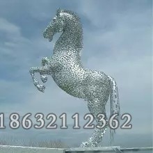 不锈钢镂空马城市雕塑