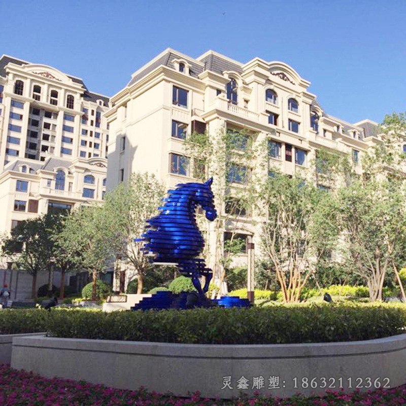 不锈钢马动物雕塑 (116)