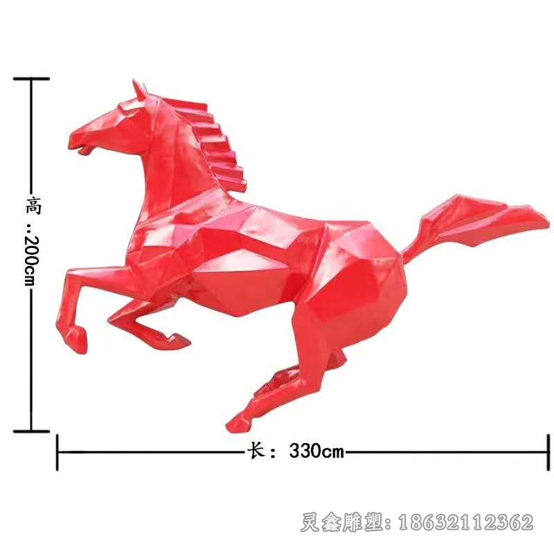 不锈钢抬腿马小区雕塑