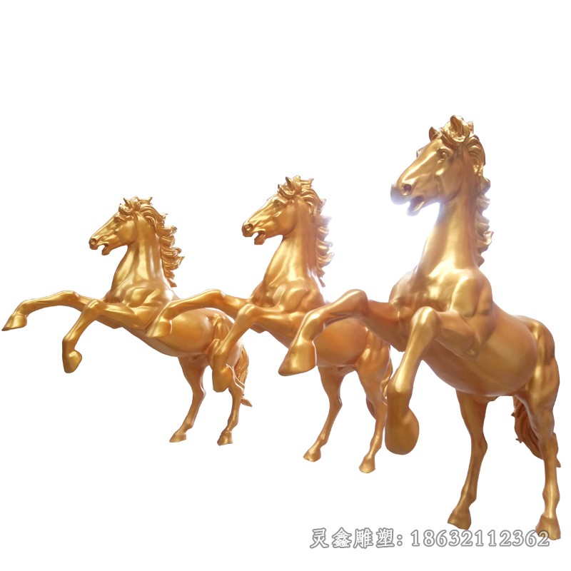 不锈钢抬腿马街边雕塑