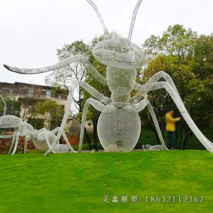 镂空蚂蚁公园不锈钢雕塑