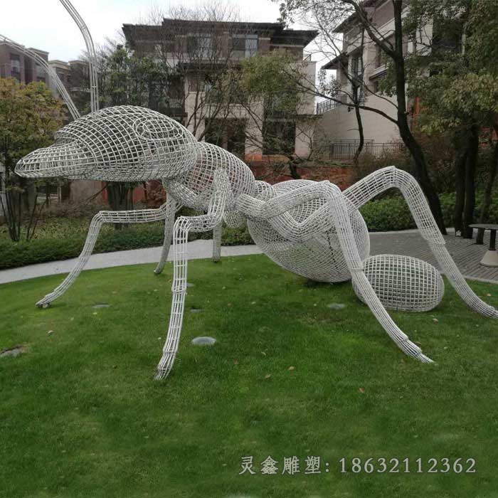 镂空蚂蚁户外不锈钢雕塑