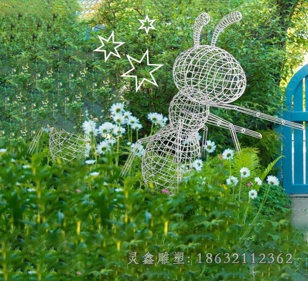 镂空蚂蚁小区不锈钢雕塑