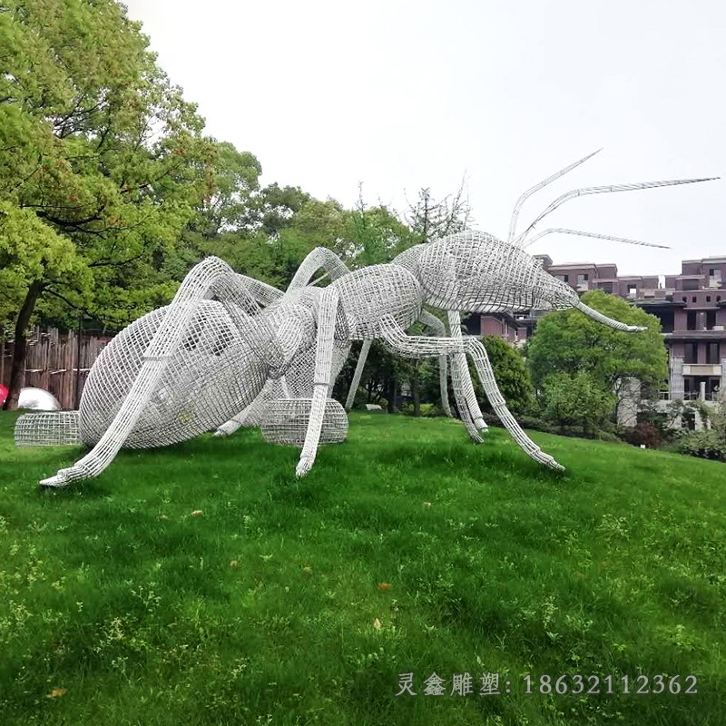 镂空蚂蚁景区不锈钢雕塑