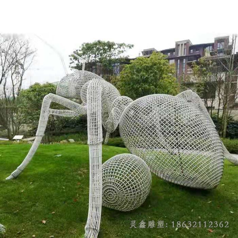 镂空蚂蚁景观不锈钢雕塑