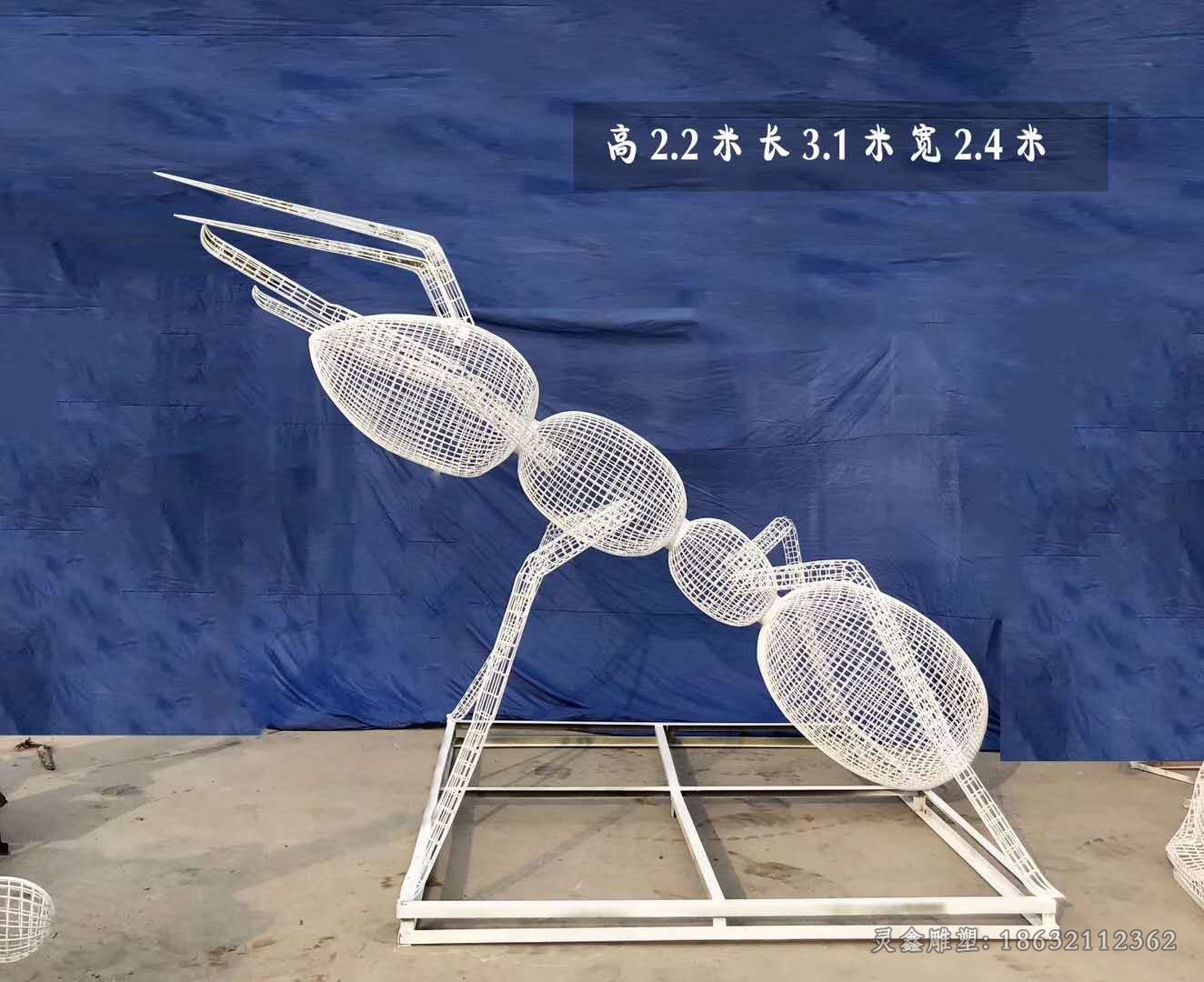 镂空蚂蚁不锈钢标志雕塑