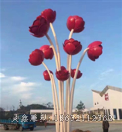 不锈钢玫瑰花商场雕塑不锈钢玫瑰花商场雕塑