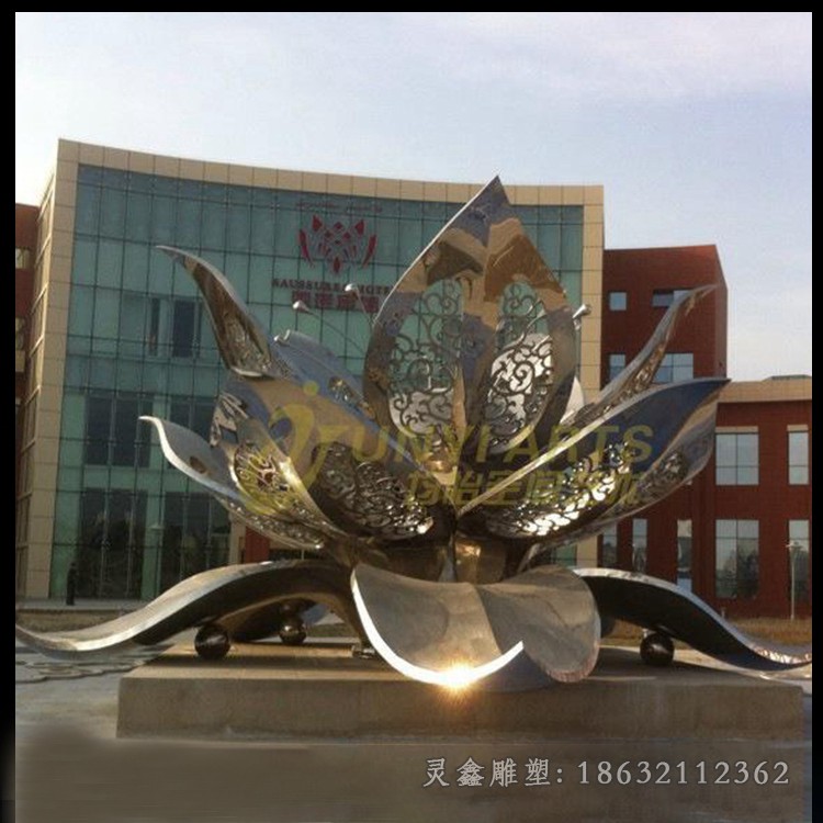 抽象花朵景区不锈钢雕塑