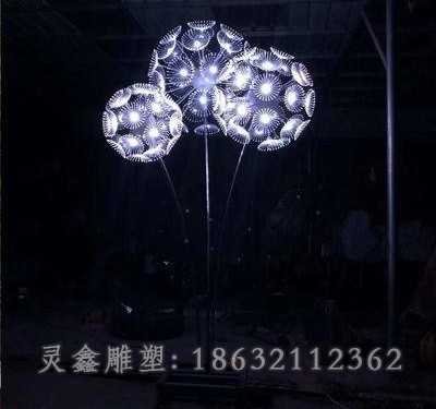 不锈钢发光蒲公英标志雕塑
