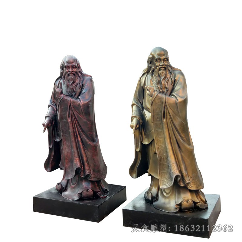 道教老子广场人物铜雕