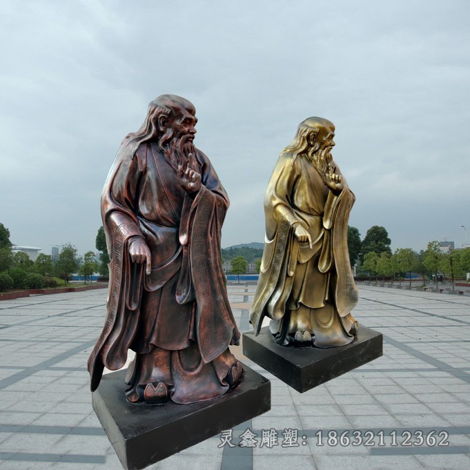 道教老子广场人物铜雕