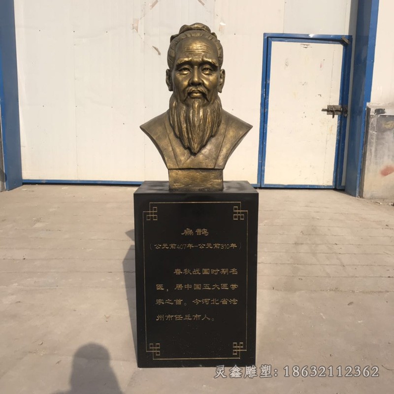 名医扁鹊广场胸像铜雕