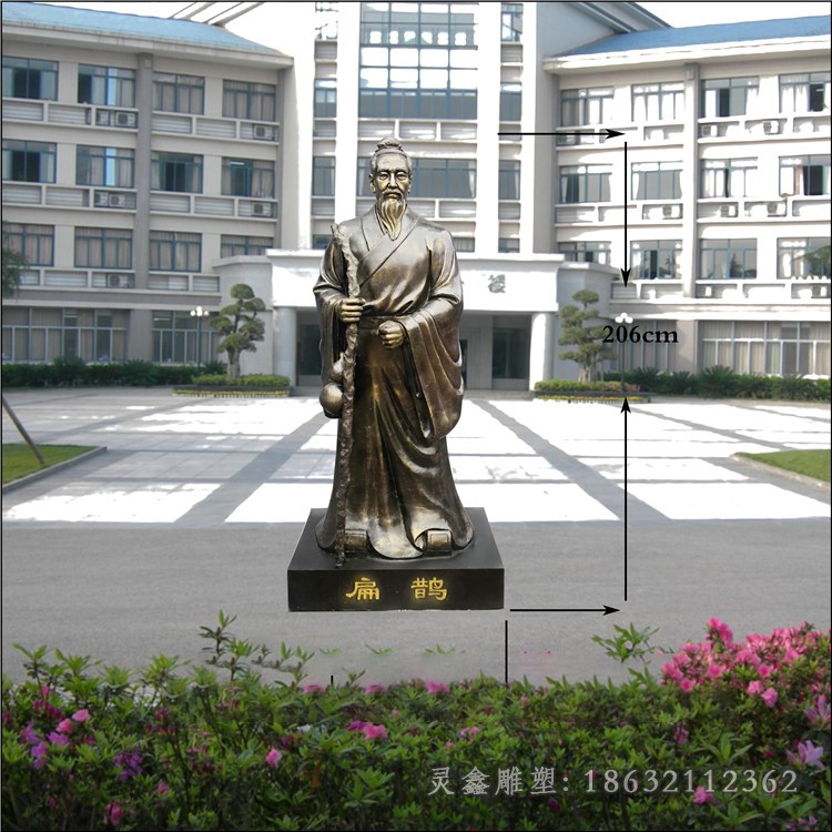 名医扁鹊城市人物铜雕