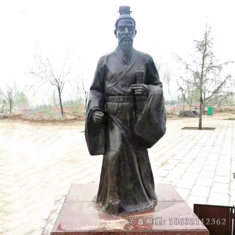 名医扁鹊校园人物铜雕