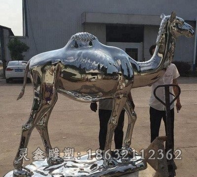 不锈钢动物骆驼广场雕塑