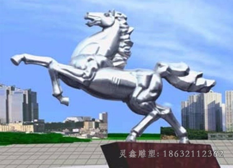 不锈钢飞马广场景观雕塑