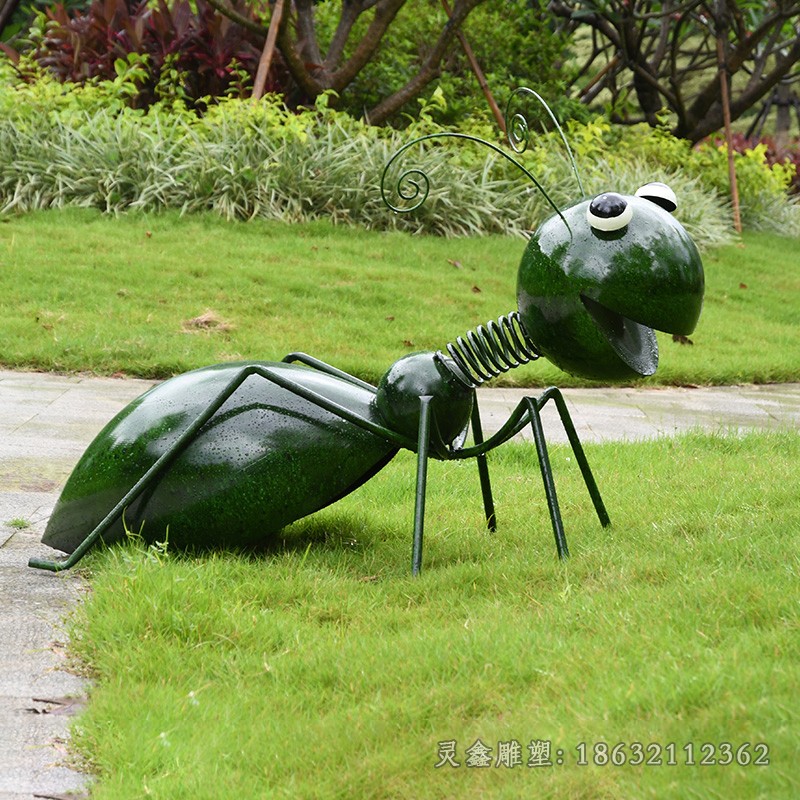 不锈钢彩绘蚂蚁户外雕塑