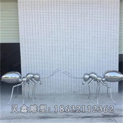 不锈钢镜面蚂蚁户外雕塑