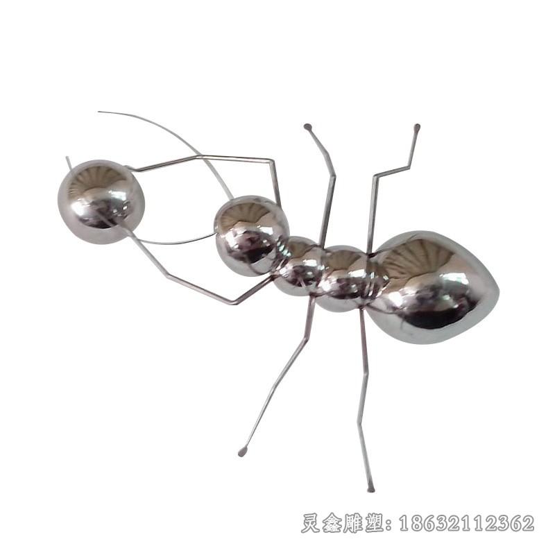 不锈钢镜面蚂蚁商场雕塑