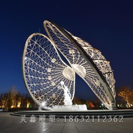 不锈钢扇贝景观抽象雕塑