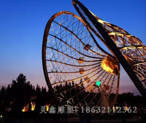 不锈钢镂空扇贝景观雕塑