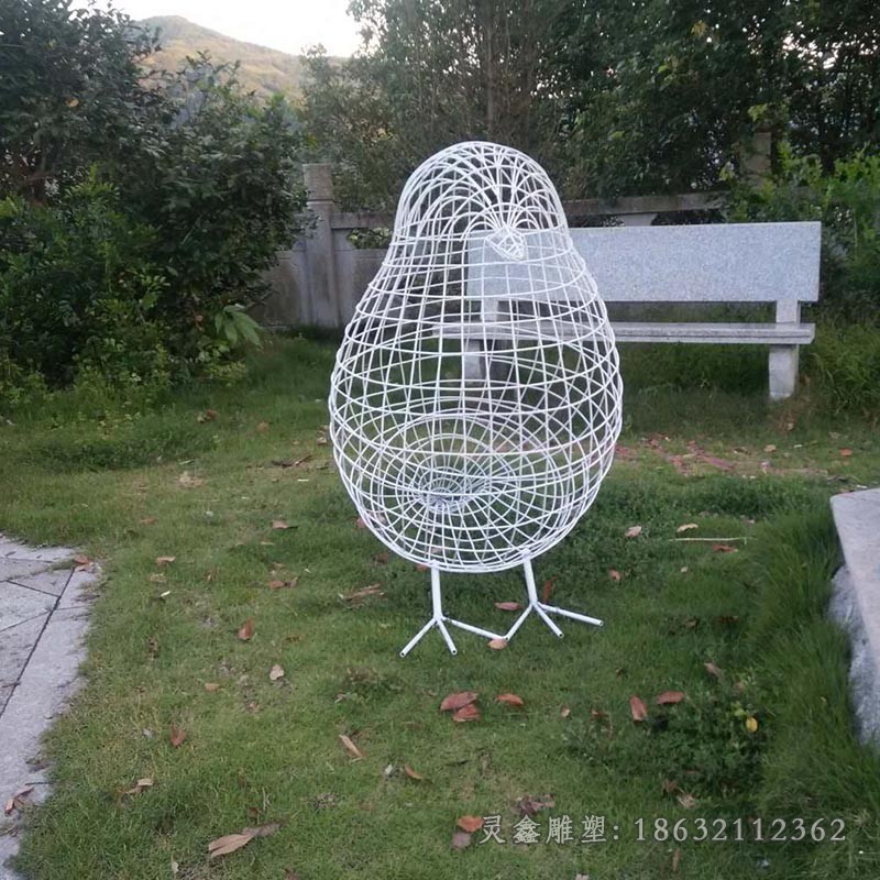 不锈钢镂空小鸟庭院雕塑
