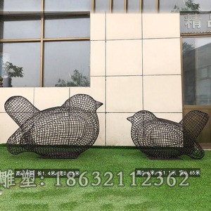 不锈钢镂空小鸟商场雕塑