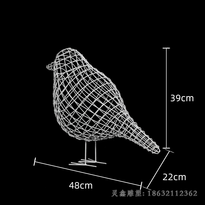 不锈钢镂空小鸟街边雕塑