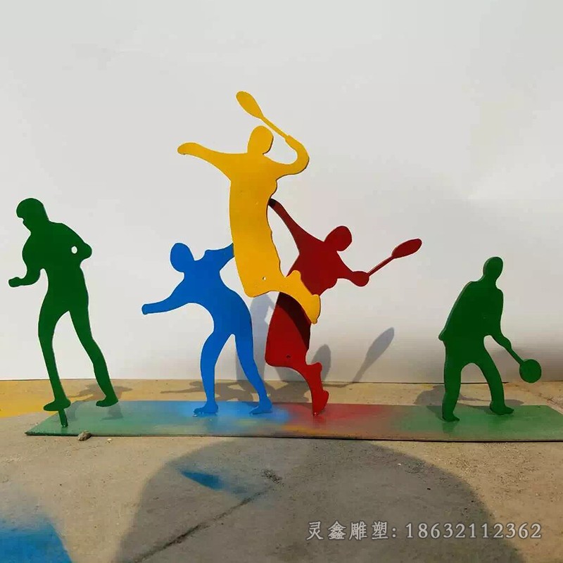 不锈钢羽毛球运动广场雕塑