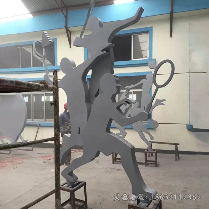 镜面羽毛球不锈钢景观雕塑