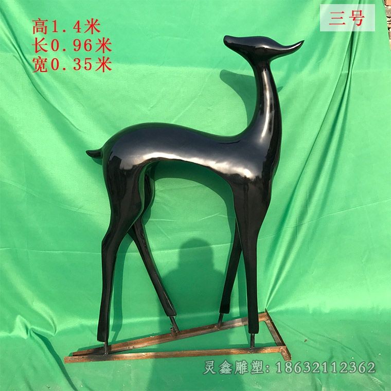抽象鹿校园景观铜雕
