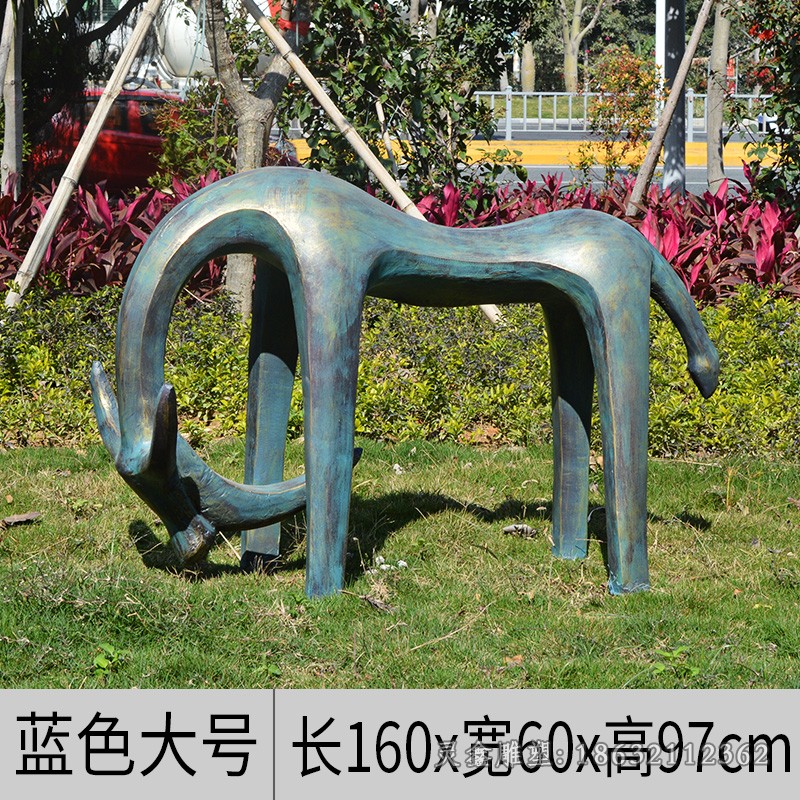 抽象鹿公园景观铜雕