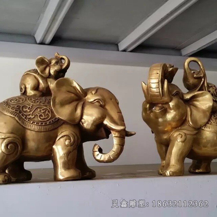 动物大象广场景观铜雕