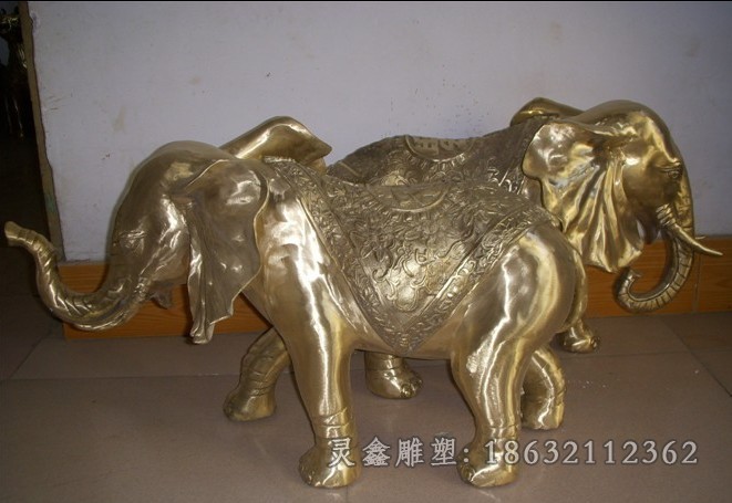 动物大象校园景观铜雕