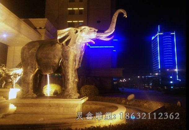动物大象校园景观铜雕