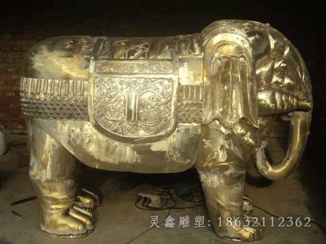 动物大象庭院景观铜雕